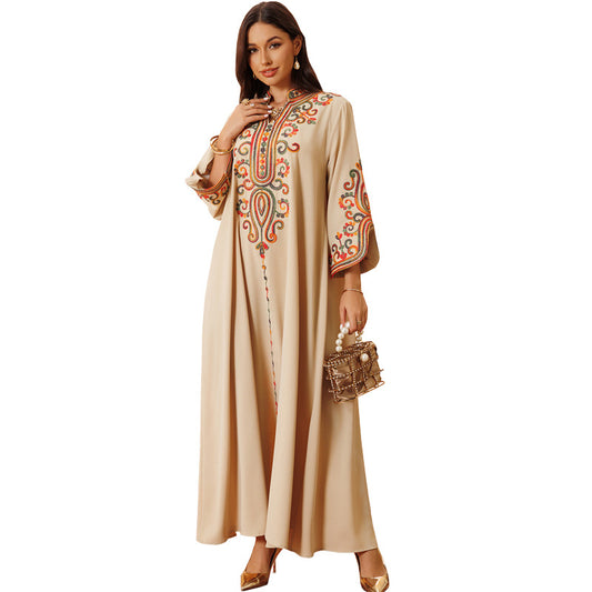 Autumn And Winter Embroidery Rope Embroidery Middle East Dress