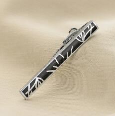 Men's Business Tie Clip Suit Enamel Gold Plated Silver