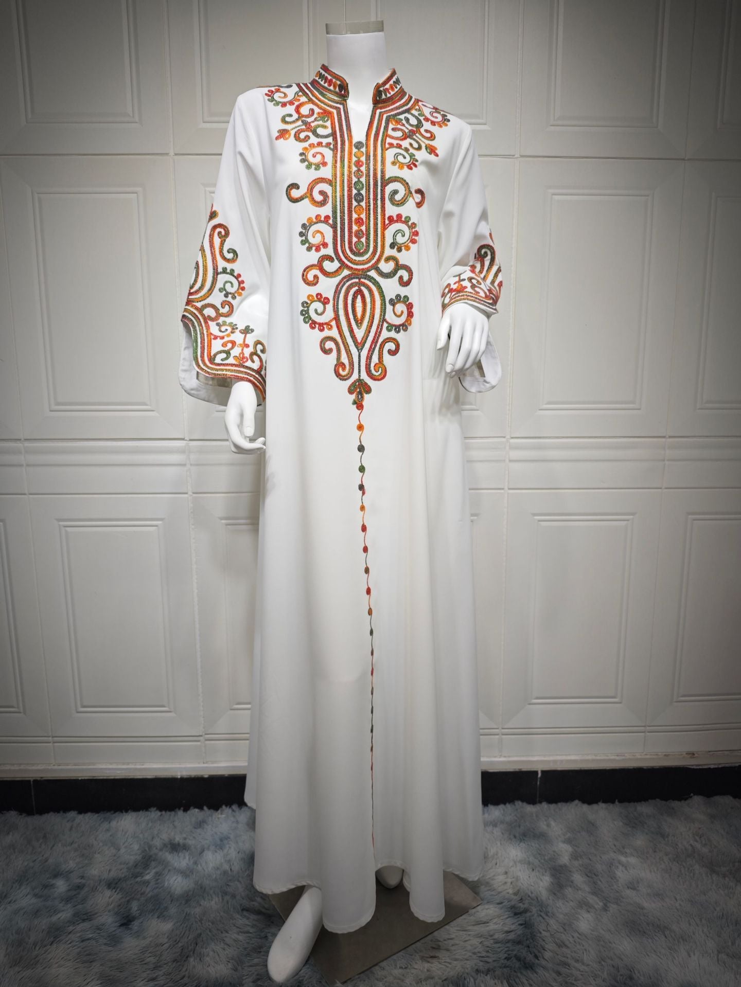 Autumn And Winter Embroidery Rope Embroidery Middle East Dress