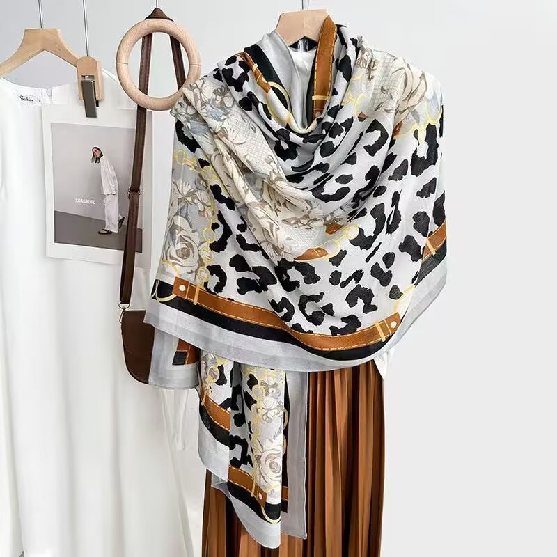 Cotton And Linen Scarf Thin And Silky Shawl For Women