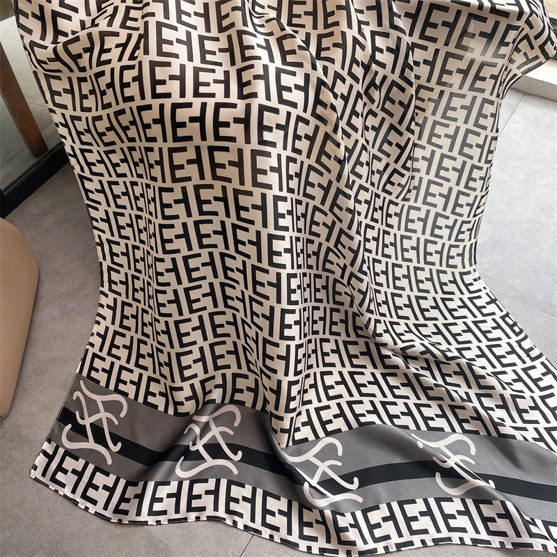 New Silk Satin Thin Shawl Tide Brand