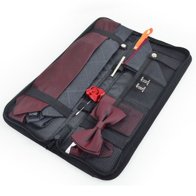 Tie Organizer Black Men's Travel Business