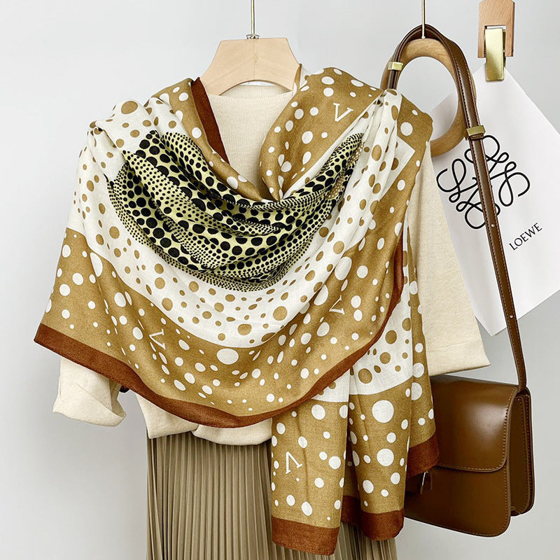 Cotton And Linen Scarf Thin And Silky Shawl For Women