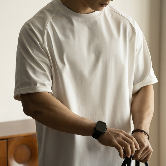 Antibacterial Sun Protection Raglan Sleeve Profile Loose T-shirt Men