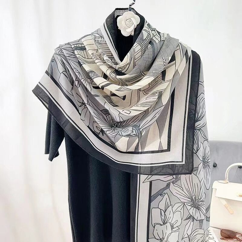 Cotton And Linen Scarf Thin And Silky Shawl For Women