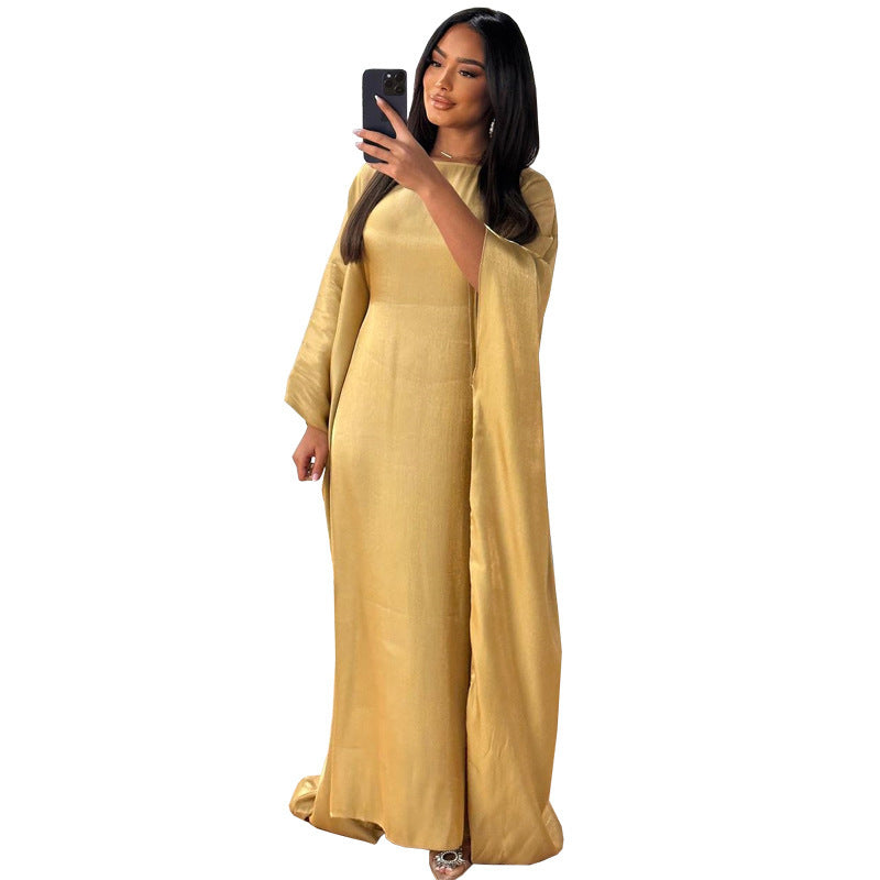 Summer Middle East Fashion Fil-Lumiere Satin Waist Dress