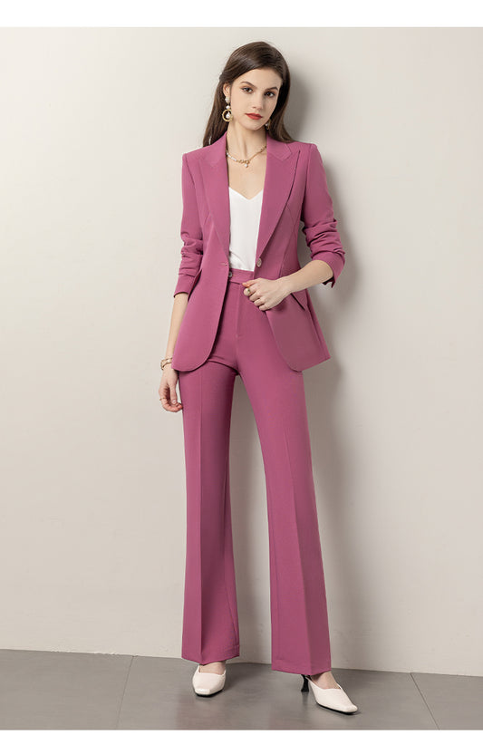Spring Rose Red Suit Women