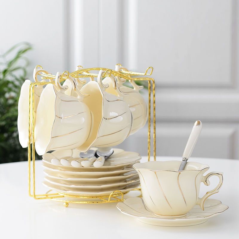 Hot Sale Creative Ceramic Coffee Cup And Saucer Hand Painted Rose