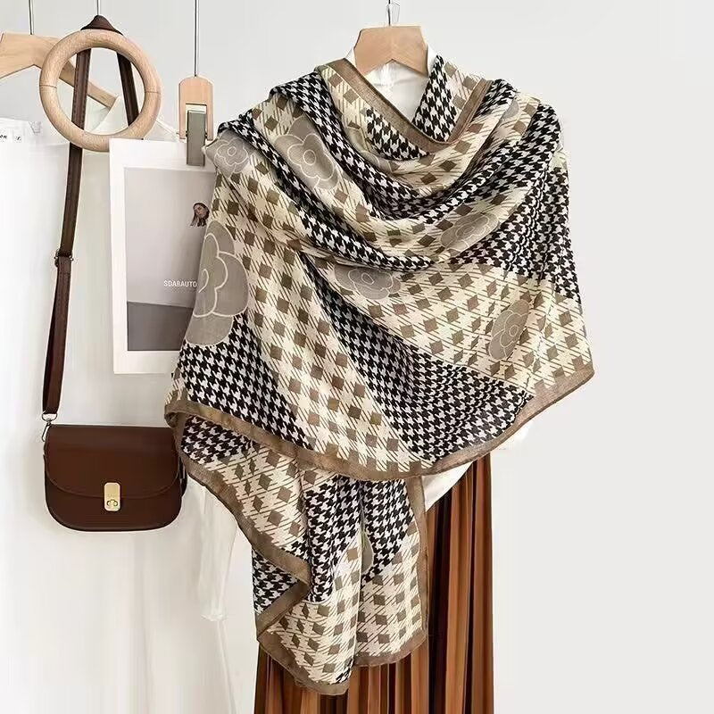 Cotton And Linen Scarf Thin And Silky Shawl For Women