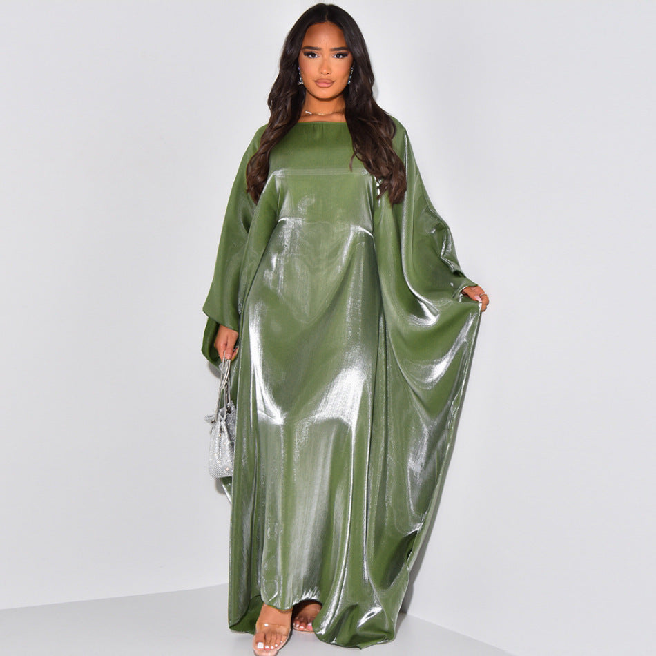 Summer Middle East Fashion Fil-Lumiere Satin Waist Dress