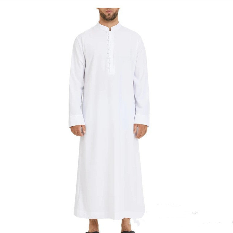 Men's Muslim Loose Lapel Round Neck Robe