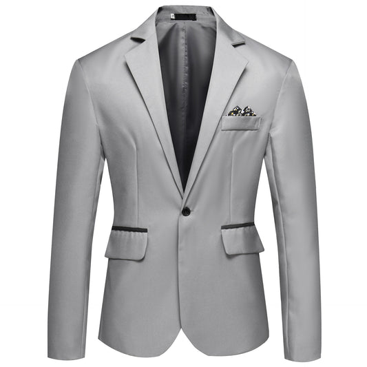 Solid Color Small Suit Hot Sale Men One Button Suit