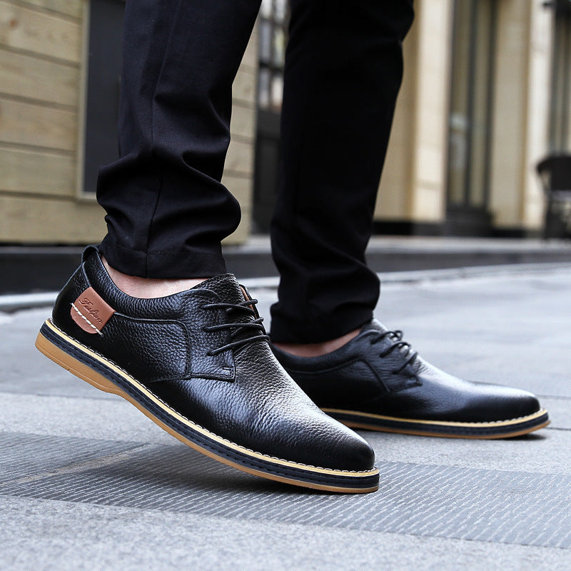 Men's British casual business tie shoes