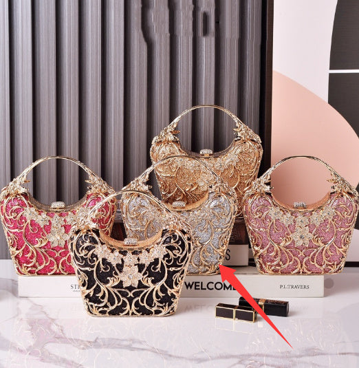 Hollow Out Party Clutch Shiny Banquet Bag