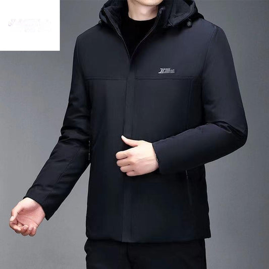 Men's Cotton Jacket Hooded Thick Long Sleeves Winter
