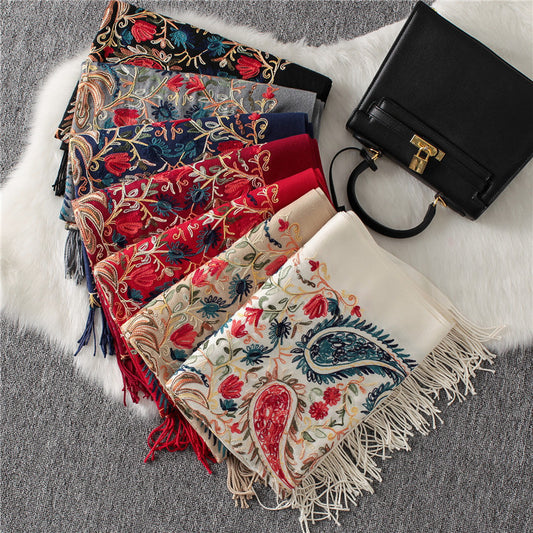 Nepal style cashmere cotton embroidery