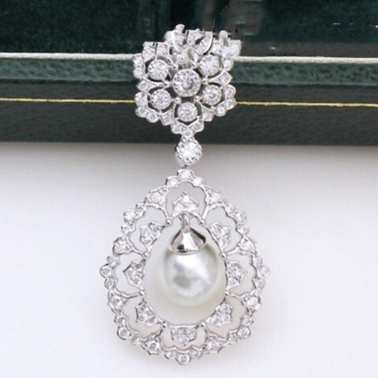 Light Luxury 925 Silver Shell Bead Pendant Necklace
