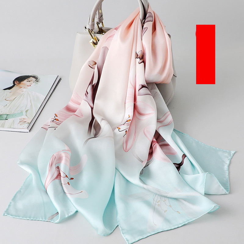 Ladies silk print scarf