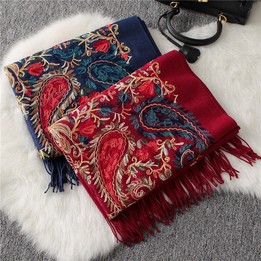 Nepal style cashmere cotton embroidery