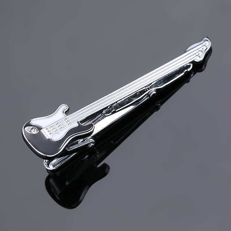 Men's Fashion Business Copper Polishing Rubber Pattern Tie Clip