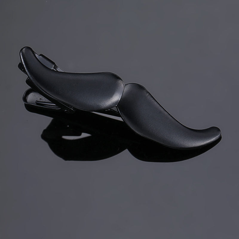 Men's Fashion Business Copper Polishing Rubber Pattern Tie Clip