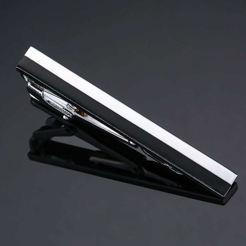 Men's Fashion Business Copper Polishing Rubber Pattern Tie Clip