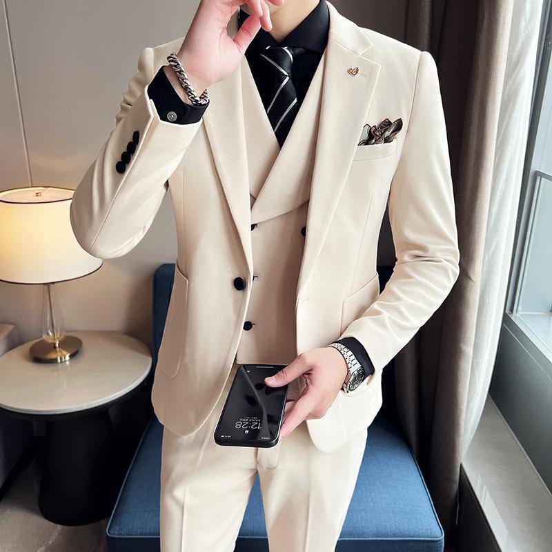Woolen Suit Men's Handsome British Business Casual Suit
