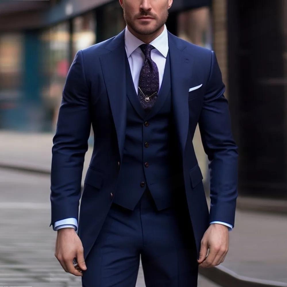 Men's High Sense Temperament Banquet Business Slim Fit Fashion Men's Suit