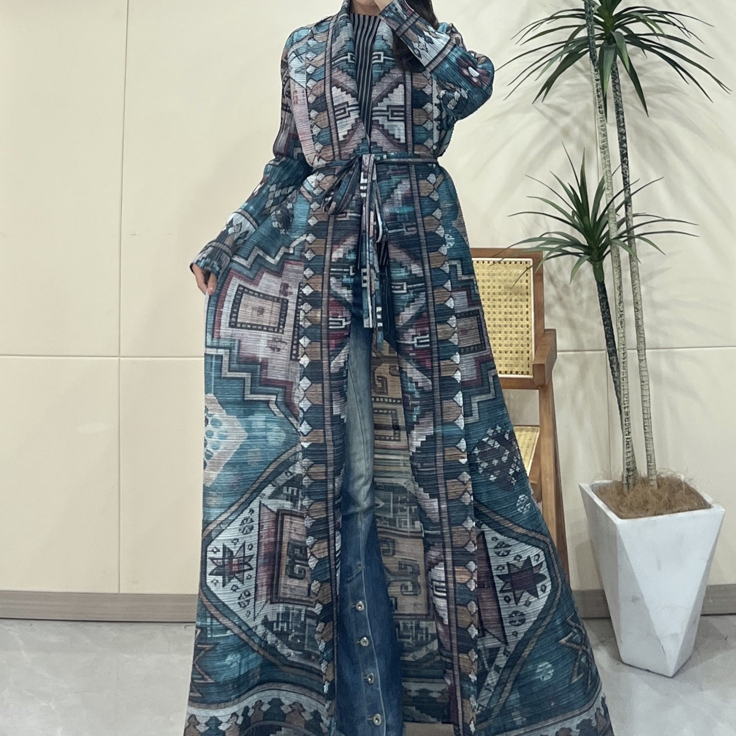 Versatile Trench Coat Cloak Printing