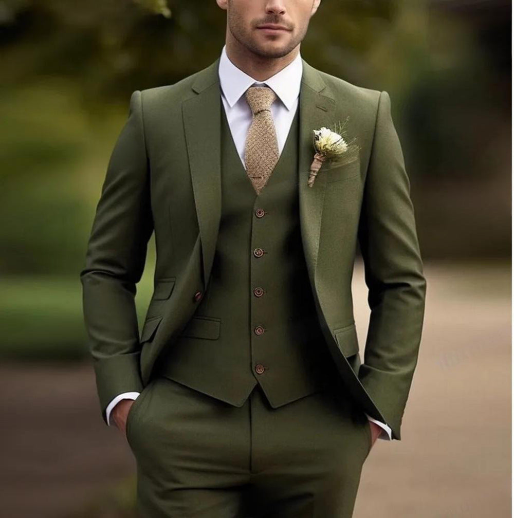 Men's High Sense Temperament Banquet Business Slim Fit Fashion Men's Suit