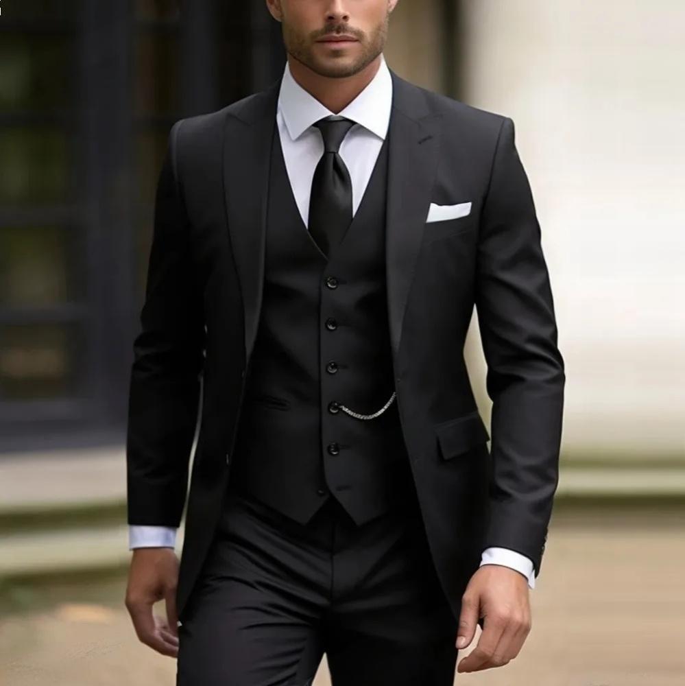 Men's High Sense Temperament Banquet Business Slim Fit Fashion Men's Suit
