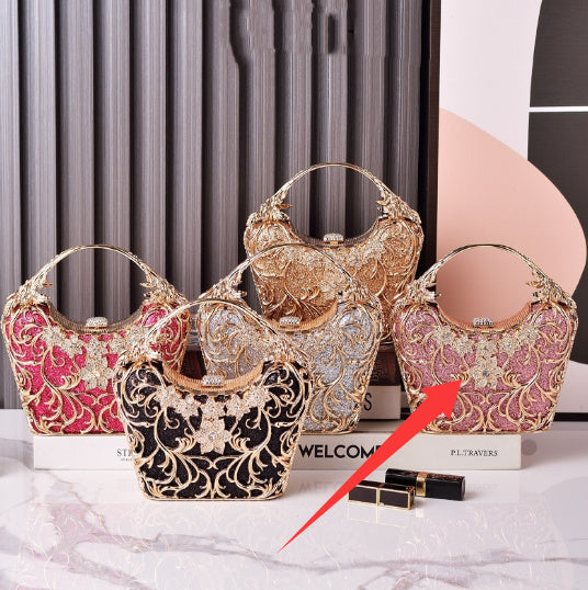 Hollow Out Party Clutch Shiny Banquet Bag