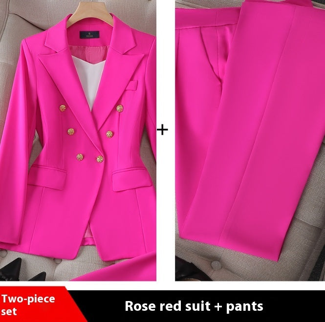 Women's Suit Jacket Bell-bottom Pants Business Suit