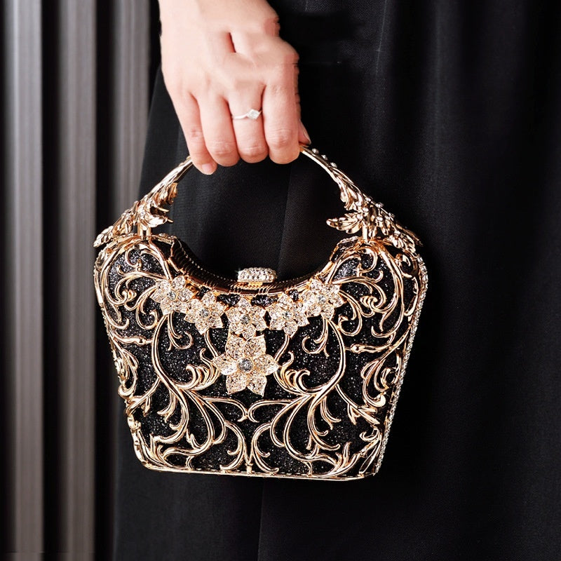 Hollow Out Party Clutch Shiny Banquet Bag